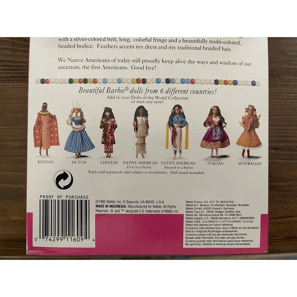 Vintage Native American Barbie Doll‎ 2nd Edition 1993 Mattel - NRFP